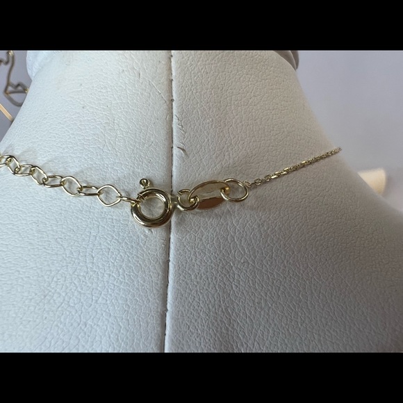 Stunning Basel Set Diamond In Paperclip Necklace Chain In 14K Yellow Gold 18" - Picture 2 of 16